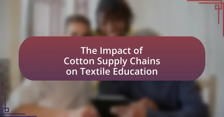 The Impact of Cotton Supply Chains on Textile Education